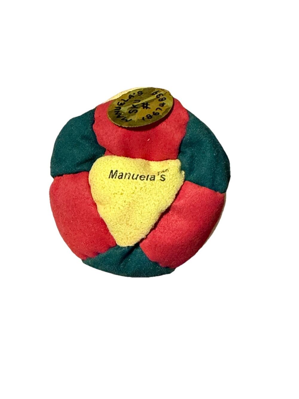 🔥Manuela’s Sandbag Footbag Hacky Sack YELLOW/RED/GREEN BNWT🔥